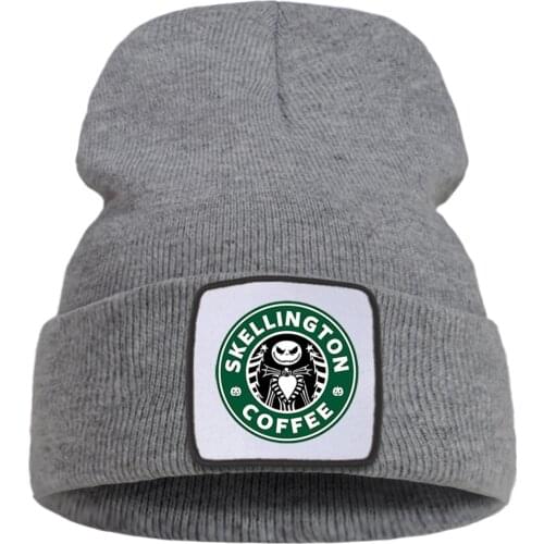 Jack Coffee The Nightmare Skullies Hats Casual Outdoor Beanies Women Hat Cartoon Unisex Knitted Cap Winter Warm Men Bonnet Hats