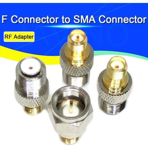 2PCS RF coaxial coax adapter F Type Female Jack to SMA Male Plug Straight F connector to SMA Connector Javino
