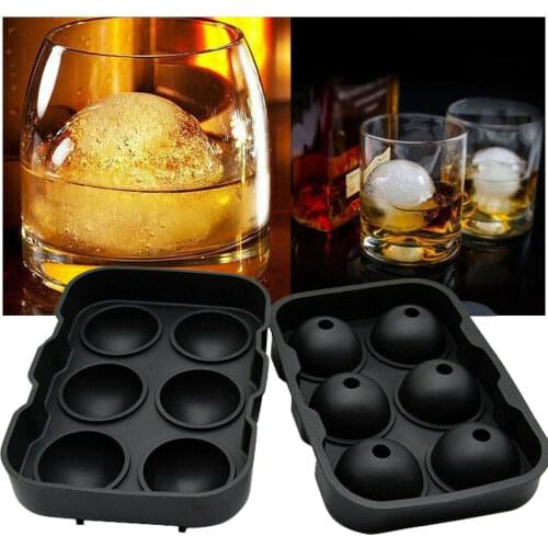 Round Ice Ball Maker Sphere Tray Silicone Mold Cube for Wine Cocktails Whiskey
