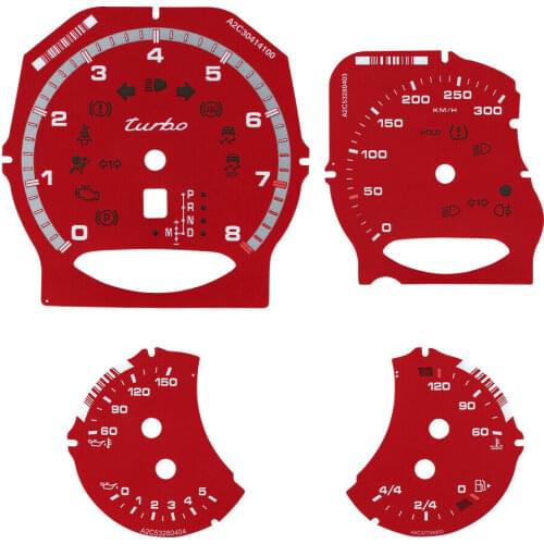 Instrument Cluster Gauge Face for Porsche911 Carrera 991/Cayenne 958/Panamera 970 Turbo Overlay 300KM/H 250KM/H Red