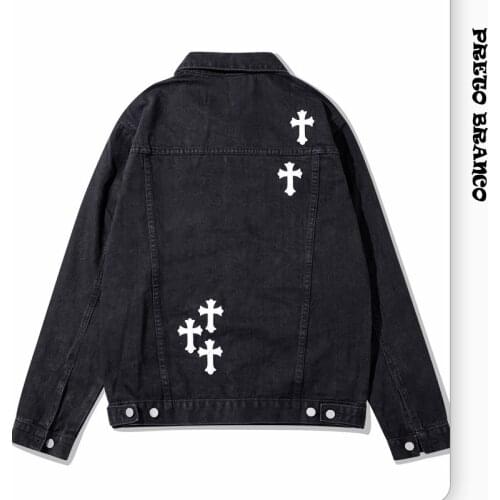 Мужские джинсовые куртки Preto branco China At AliExpress