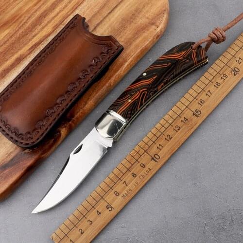 Outdoor tactics 14C28 steel blade new Mudstone flow type G10 handle camping hunting defensive pocket fruit folding blade edge