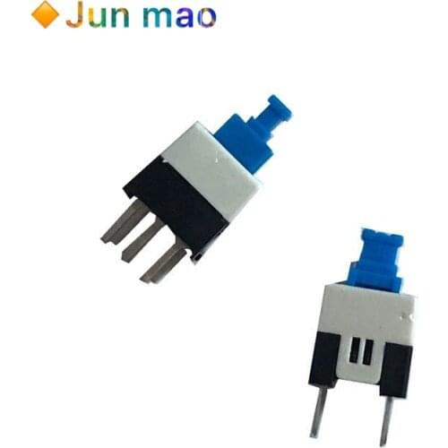 50PCS/Lot 8X8mm 8*8mm 6Pin Push Tactile Power Micro Switch Self lock On/Off button Latching switch Self locking 8*8 8x8 mm NEW