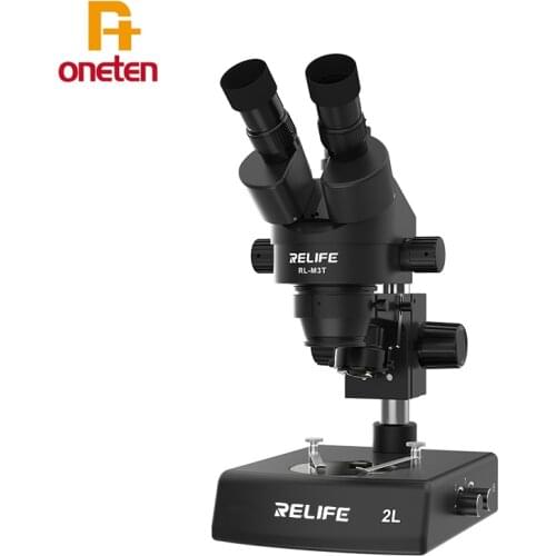 SUNSHINE HD Trinocular Microscope RL-M3T-2L 7-45 times continuous zoom with built-in light source welding motherboard