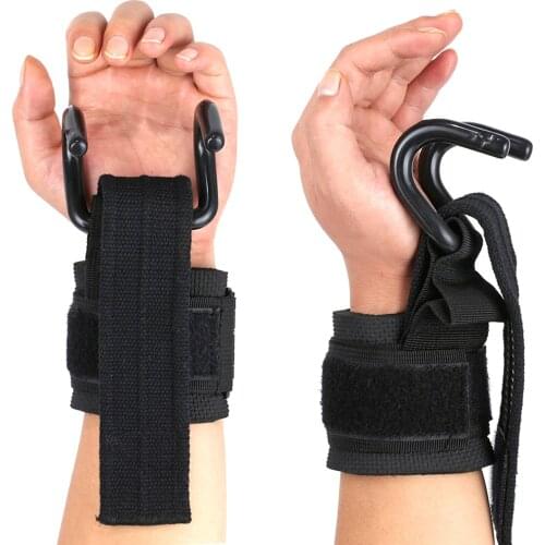 Weight Lifting Hooks Straps Workout Hooks Straps Wristband Elastic Wrist Wraps Bandages For Hand Support Strap Protector