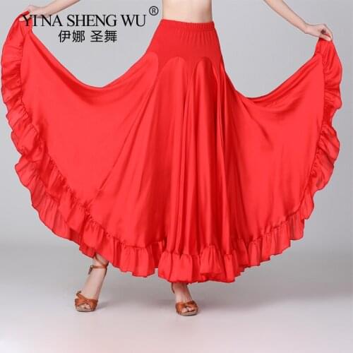 Belly Dance Big Skirt Skirt Women Oriental Belly Dance Skirt Female International Dance Clothes Long Design 540 Degrees Skirt