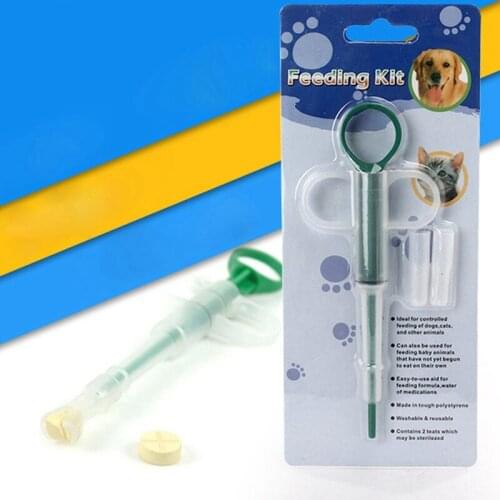 1PC Pet Dog Cat Puppy Pills Dispenser Feeding Kit Given Medicine Control Rods Home Universal Pet Medicine Feeder