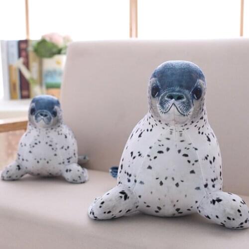 1PC 30-60cm Cute Sea Lion Plush Toys 3D Novelty Lifelike Soft Seal Stuffed Animal Doll Lovely Sleeping Pillow Kids Baby Gift