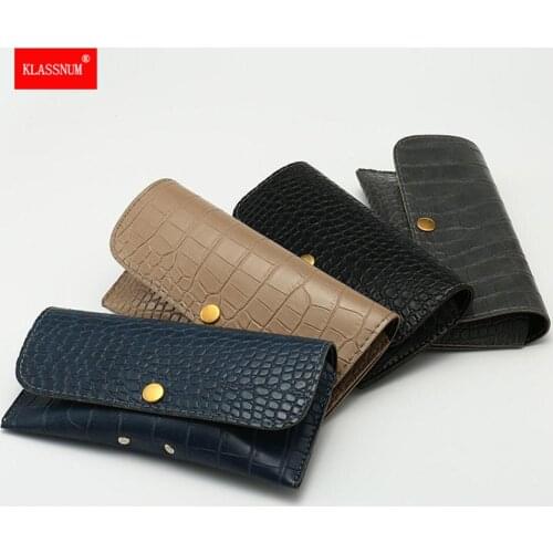 1PCs Stone Pattern Leather Eyewear Cases Cover for Sunglasses Womens Eyeglasses Case Men Reading Glasses Box With Metal Buckle