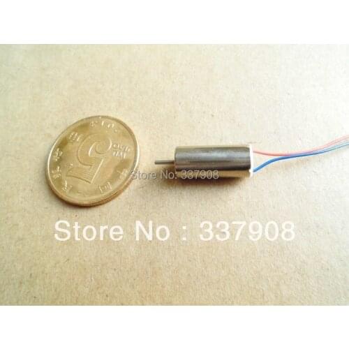 10pcs 6*14mm Weili V911 High Magnetic Coreless Motor 4.2V/0.12A/46500RPM For Remote Control Aircraft/Quadcopters Tail Motor