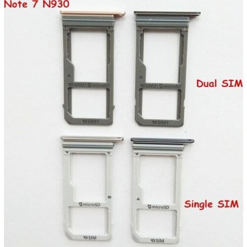 10pcs/Lot Dual/Single SIM Card Tray Holder Micro SD Card Slot Holder Adapter for Samsung Galaxy Note 7 N930