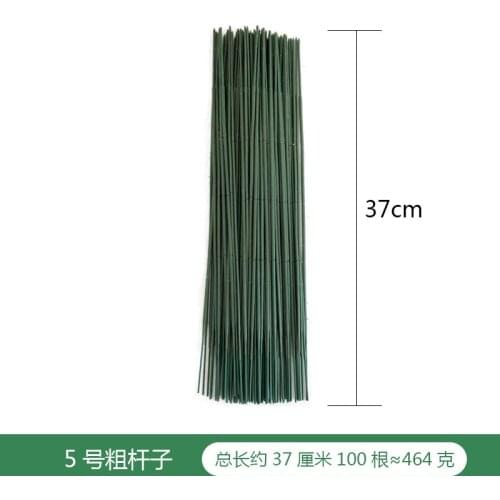 100pcs/lot Plastic Flower Stub Stems Paper Green Floral Tape Artificial Flower Stub Stems Craft Decor Soap Holding Flowers Stem