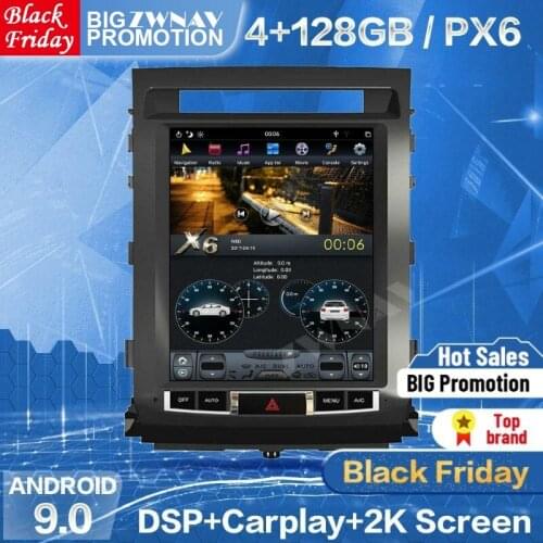 128GB Tesla Screen For TOYOTA LAND CRUISER LC200 2008-2015 Android 9 Car Multimedia Player GPS Audio Radio Auto Stereo Head Unit