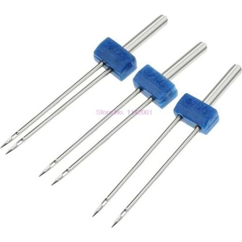 200set 3Pcs/set Double Twin Needle Sewing Machine Needles Pins Clothing Decor Needlework Craft Size 2.0/90 3.0/90 4.0/90 AA7364