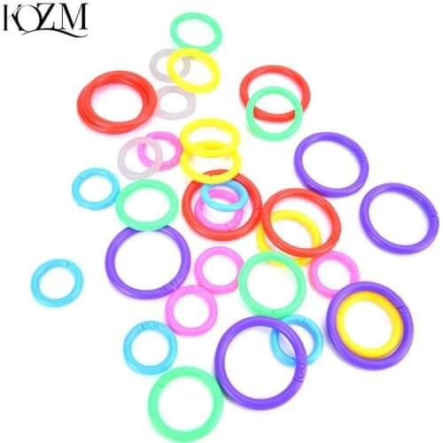 25Pcs/set Good Quality plastic Ring Binder 15- 39mm DIY Albums Loose-leaf Book Hoops Opening Office Binding Supplies Photo Album