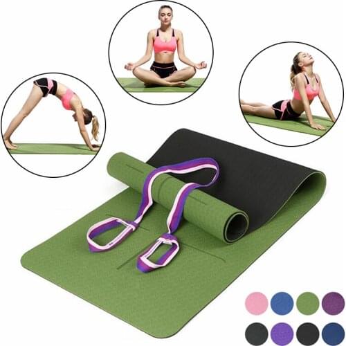 3Pcs/Set 183cm*61cm Anti-slip Yoga Mat Training Elastic Rope Gym Fitness Pilates Pad