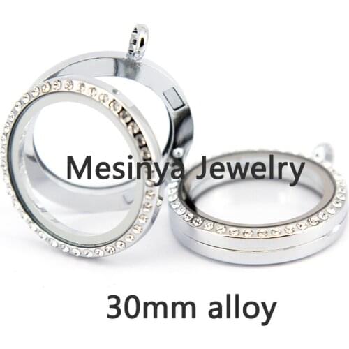 30mm strong magnet genuine authentic czech crystal glass locket for floating charms love note keepsake xmas gift