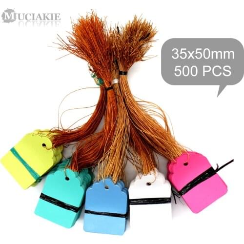 500PCS 35x50mm Plant Seedlings Hanging Tags Garden Flowers Pots Brand Logo Markers Number Bland Display Identification Tool