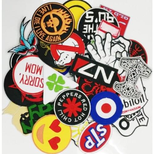 Aanywell patch 24PC MIXED RANDOM Iron On Patches DIY Garment Accessories Sew Applique Cute Patch Fabric Badge