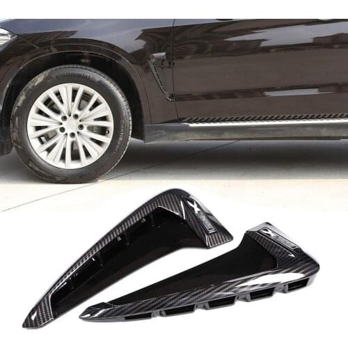 ABS Car Front Fender Side Air Vent Cover Trim Sticker For BMW X5 F15 X5M F85 2014-2018 Shark Gills for X5M XDRIVE Emblem