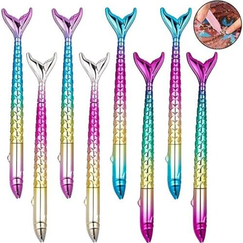 8Pcs Drill Pens Mermaid Point Diamond Painting Drill Pen Nail Point Drill Pen 5D Diamond Painting Tool for Adult and Kids