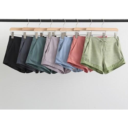 Side Mesh Panel Gym Fitness Sport Yoga Exercise Shorts Women Naked-feel Buttery-soft Training Workout Running Shorts with Pocket