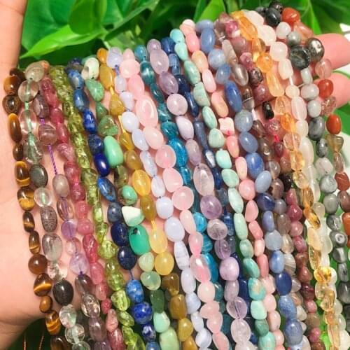 5-7mm Natural Irregular Agates Amazonite Jades Quartzs Jaspers Stone Beads Loose Bead For Jewelry Making Diy Bracelet Accessorie