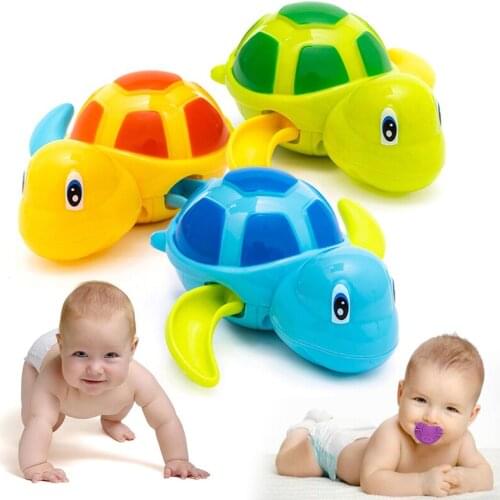 Baby Shower Clockwork Toy Cute Cartoon Animal Tortoise Children Play Water Classic Infant Bath Swim Kids Beach Bath Toys