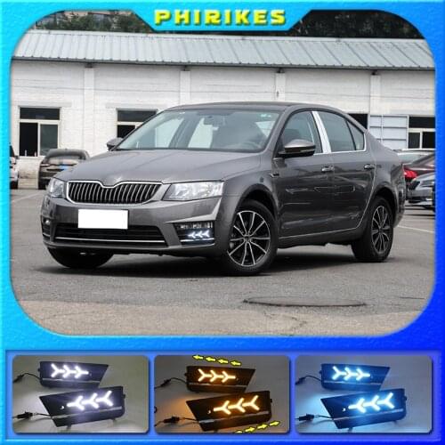 For Skoda Octavia A7 Sedan /Combi For RS 2013 2014 2015 2016 2017 Car-Styling Front DRL Daytime Running Light Fog Lamp Fog Light