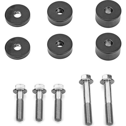 For Toyota 2005-2021 Tacomas With Captains Chairs 1/4" To 1-1/2" Spacers Lift Rear Of Front Seats CNC Aluminum Black Anodized