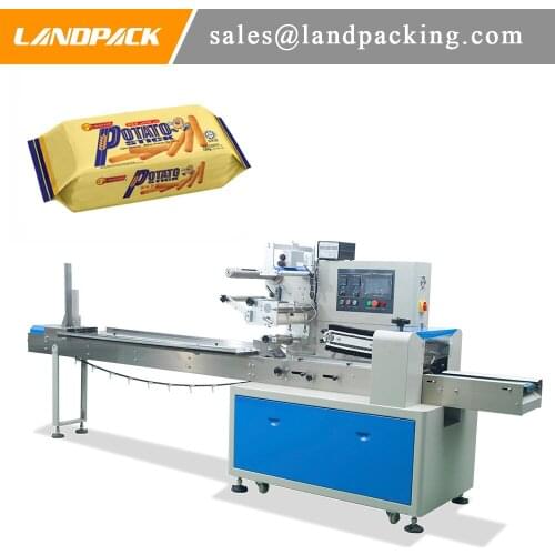 Potato Stick Horizontal Flow Wrap Machine Good Sealing
