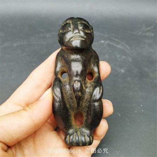 Collection of Iron Meteorite Seven-Star Small UFO Jade Wares statue
