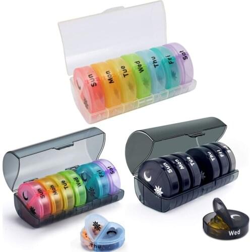 Weekly Daily Pill Box Organizer Health Care Drug Travel Divider Tablet Medicine Storage Holder Vitamin Pill Cases Container Mini