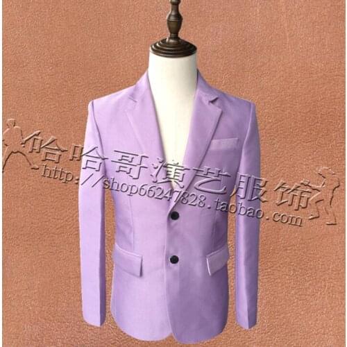 Korean men slim suits designs masculino homme terno stage costumes for singers jacket mens blazers dance star style dress punk