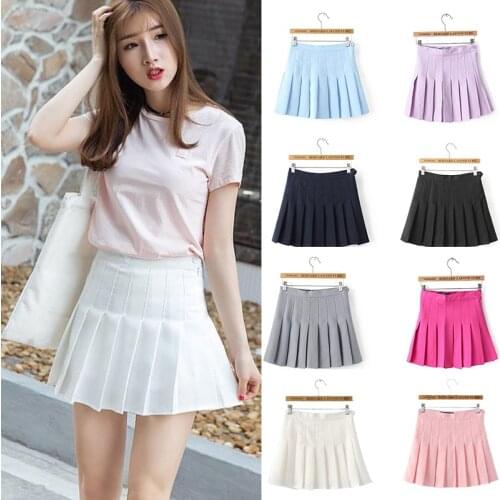 Girls A Lattice Short Dress High Waist Pleated Tennis Skirt Uniform with Inner Shorts Underpants for Badminton Cheerleader