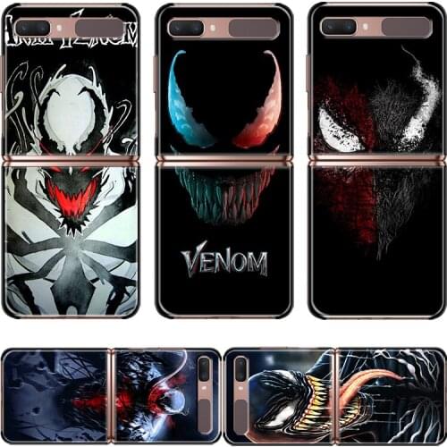 Fashion Mobile Hard Shell Marvel Venom For Samsung Galaxy Z Flip 3 5G Black Fundas Shockproof Cover Phone Case