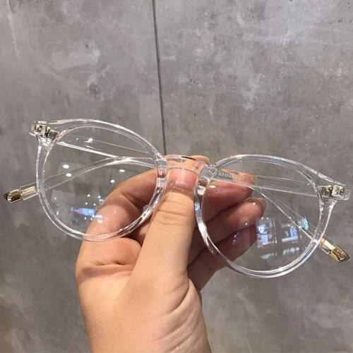 Fashion Transparent Spectacle Optical Anti Blue Light Glasses Women computer game Men Retro Round Eye Glasses Frames