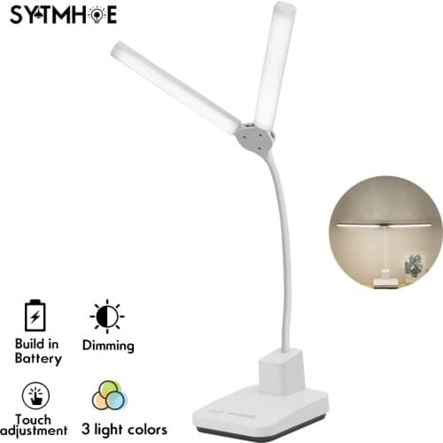 Foldable Bed Table Lamp For Study Nordic 52cm Touch Dimming 4000mah Rechargeable Creaive Design Led Desk Lamp Eye-Protective