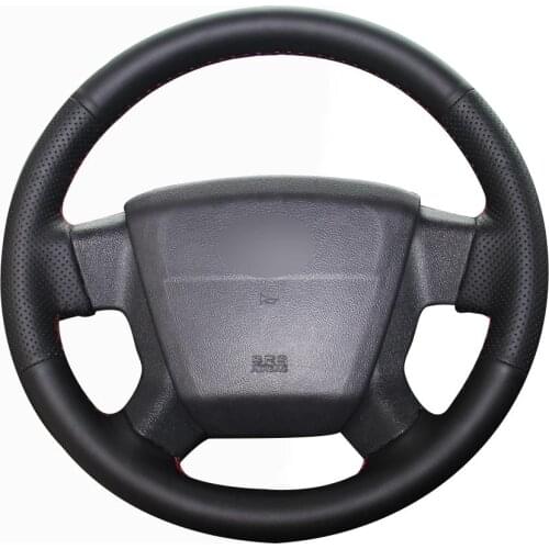 DIY Customize Braiding Black Synthetic Leather Car Steering Wheel Cover For Jeep Compass 2006 -2010 Old Patriot 2007 -2010