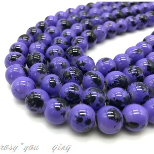 Wholesale 16 Colors Spider Web Pattern Glass Beads Space Jewelry Wholesale Beads DIY Bracelet Necklace Jewelry #10