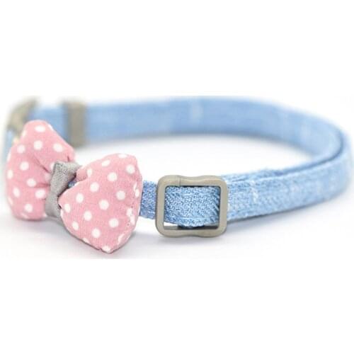 Pot BOW Cat Collar breakaway with bell pet necklace for small dog chihuahua puppy collar pet products