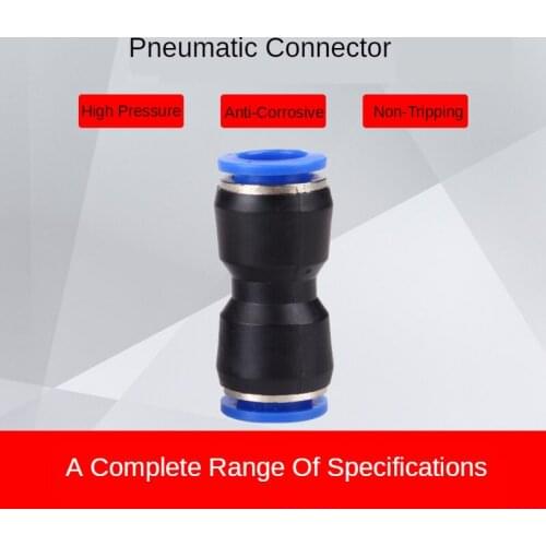 Pu Plastic Straight Connector Gas Pipe Quick Fittings Quick Plug Pneumatic Element-4-6-8-10-12-14-16