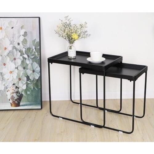 Wrought iron coffee table sofa side tea table bedroom rectangular storage table
