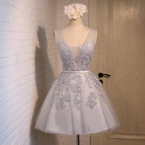 Sexy Deep V Neck Backless Prom Party Dresses Elegant Beaded Applique Lace Homecoming Graduation Dresses Vestidos De Fiesta