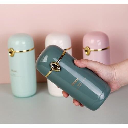 280ML Mini Stainless Steel Thermos Water Bottle Coffee Tea Milk Insulated Tumbler Bottle Travel Drink Mug Cute Small Thermal Cup