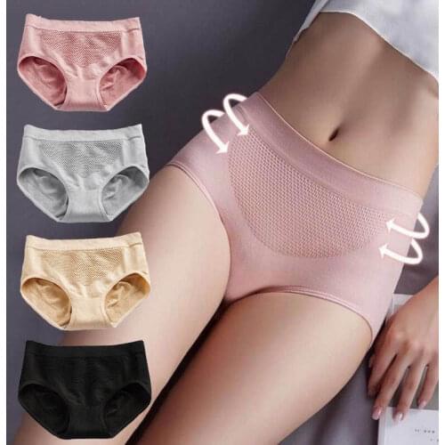 Honeycomb Panties Womens Underwear Raise Hips and Abdomen Plasticity Comfortable Lace Middle Waist High Waist Sexy Underpants
