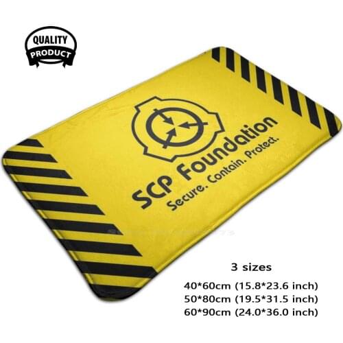 Scp Foundation Comfortable Door Mat Rug Carpet Foot Pad Foundation Secure Contain Protect Special Containment Procedures Logo
