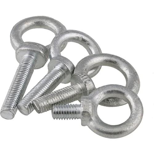 1pcs Zinc Hook Ring Screws M8 M10 M12 M14 M16 M18 Eye Screws Carbon Steel Fastener