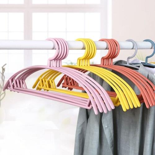 1Pc Adult Non-marking Non-slip Hanger Multifunctional Plastic Clothes Hanger Hook Household Drying Rack Space Saving Clothes