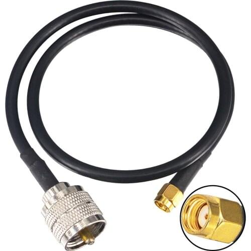 10 Pieces UHF Male PL259 Plug to RP SMA Male Connector Coax Adapter Extension Cable 19 inch